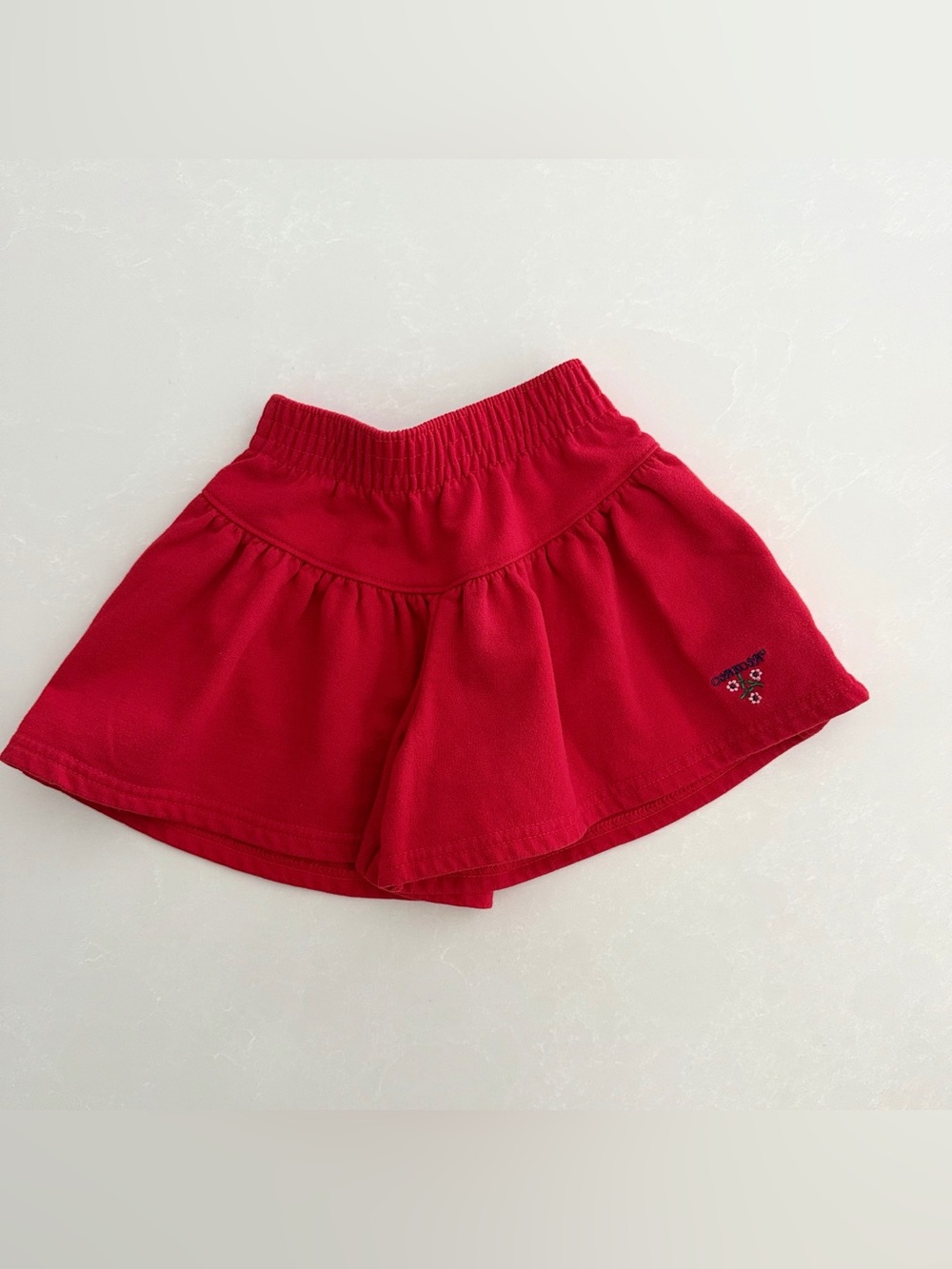 Vintage 90s OshKosh B’gosh Red Knit Skort • Size 2T (Made in USA)